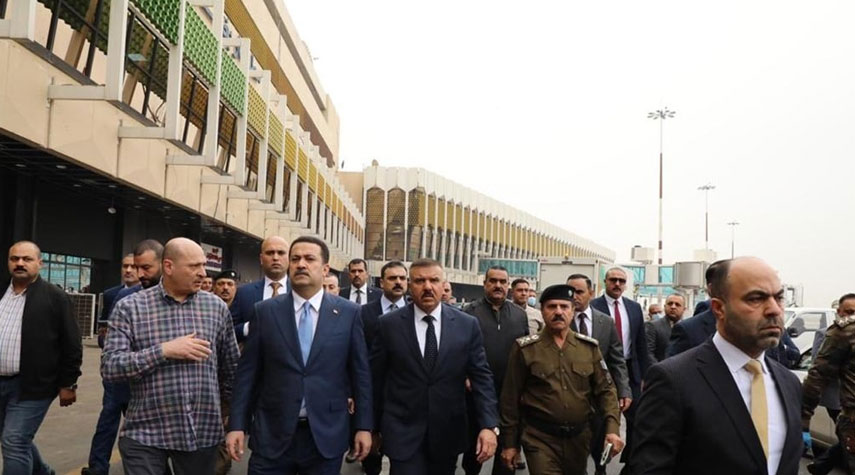 بعد تكرار الحرائق.. رئيس الوزراء العراقي يتفقد مطار بغداد