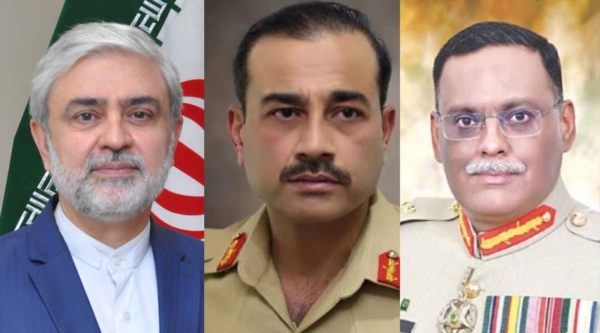 سفير إيران لدى إسلام آباد يهنئ قائدين عسكريين باكستانيين جديدين
