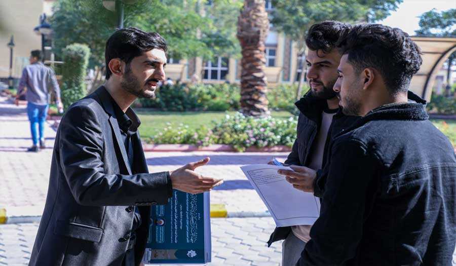 النجف الأشرف.. المجمع العلمي للعتبة العباسية يطلق حملة تثقيفية في الجامعات 