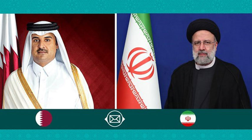 الرئيس الايراني يأمل بتطوير العلاقات بين ايران وقطر