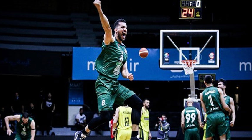 ذوب آهن اصفهان يفوز على الاتحاد السوري في كرة السلة