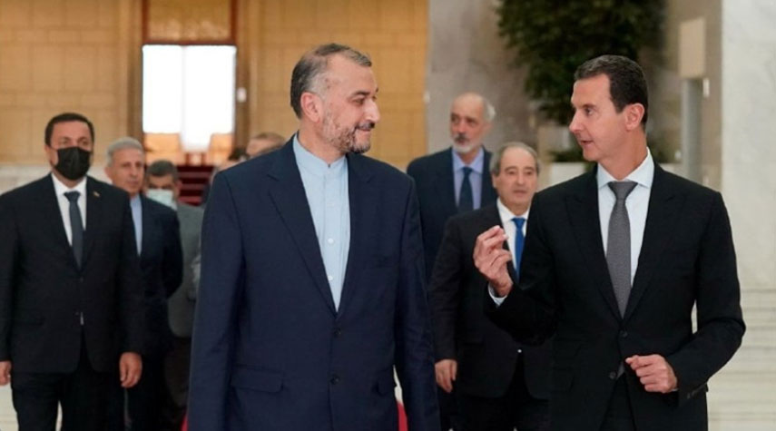 وزير الخارجية الإيراني يلتقي الرئيس السوري