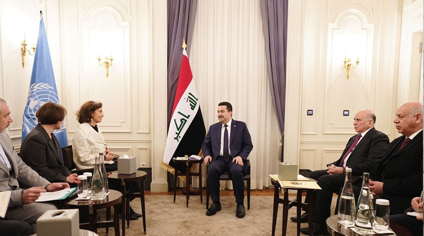 رئيس الوزراء العراقي يبحث مع "اليونسكو" سبل تعزيز التعاون