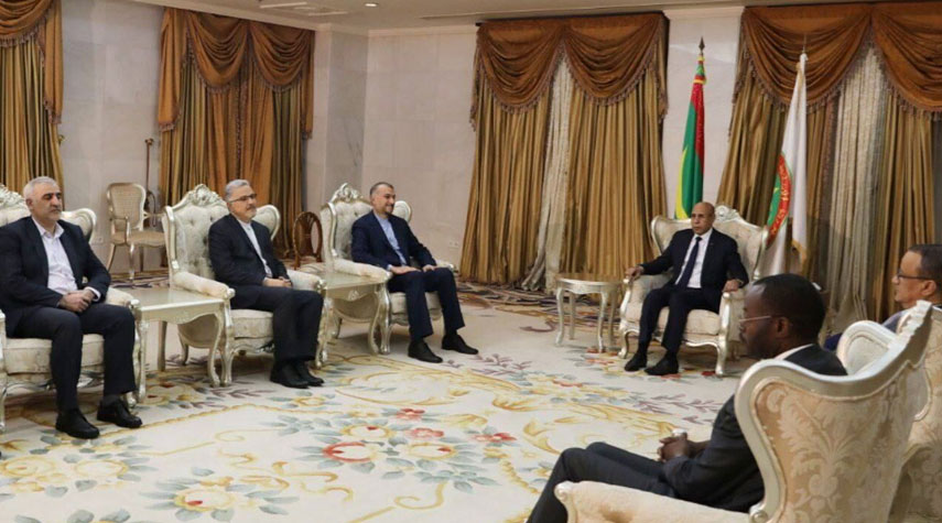 وزير الخارجية الإيراني يلتقي رئيس موريتانيا