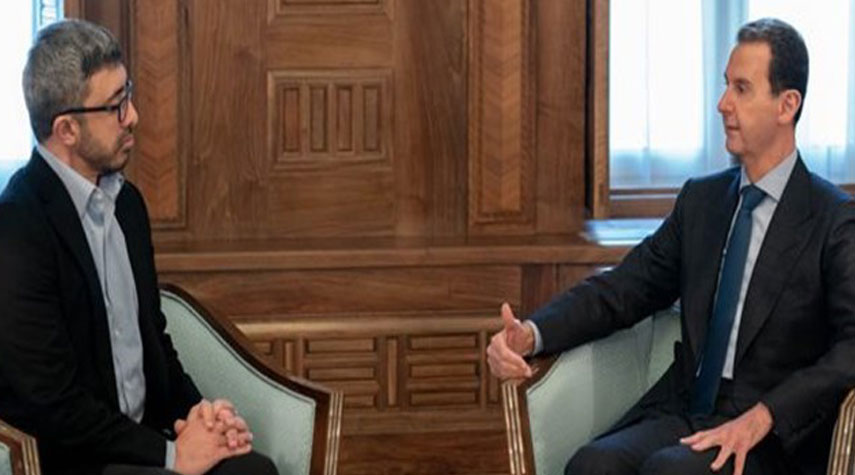 الرئيس الأسد يستقبل وزير الخارجية الاماراتي