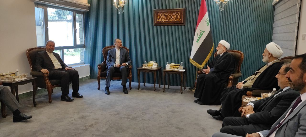 عبداللهيان يجري مباحثات مع رئيس المجلس الاعلى العراقي