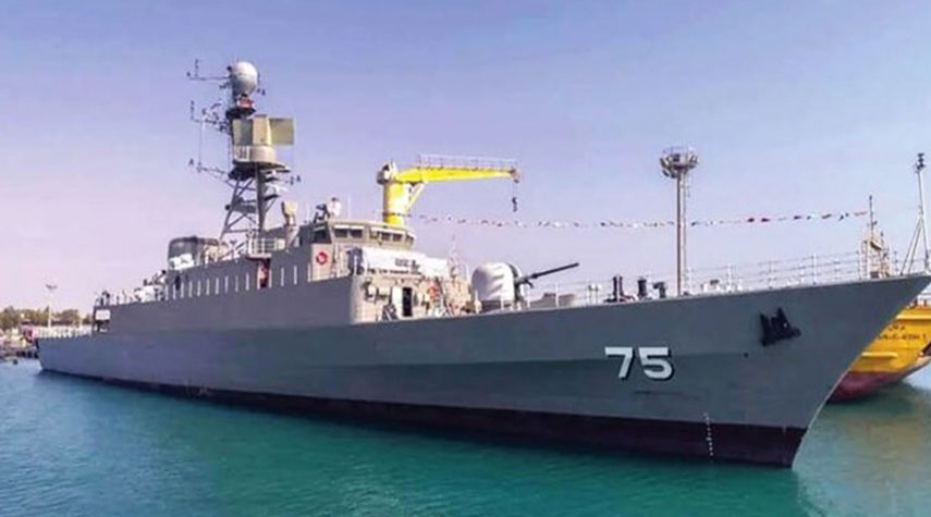 مدمرة ايرانية تقوم بمهمة بحرية في جنوب المحيط الأطلسي