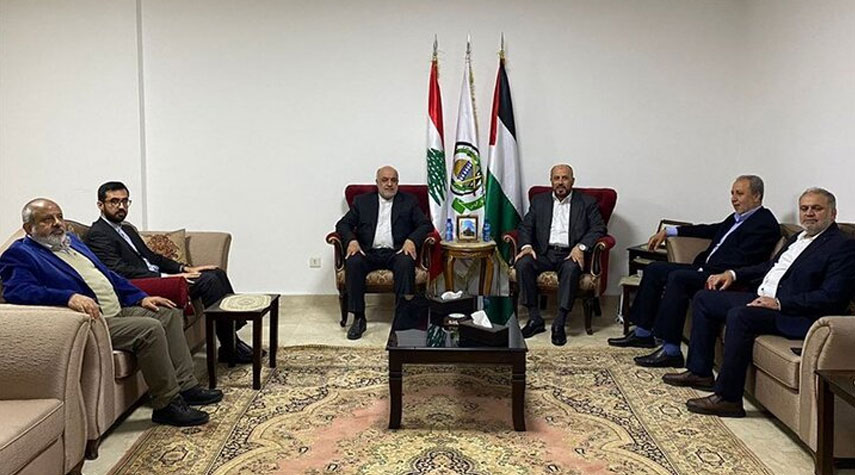 السفير الإيراني لدى بيروت يلتقي ممثل حماس في لبنان