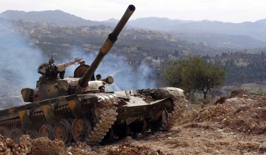 الجيش السوري يدك مواقع المسلحين في إدلب وحماه