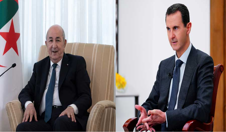 الرئيسان السوري والجزائري يبحثان التطورات السياسية بالمنطقة
