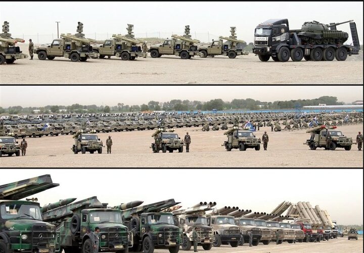 1084 نوعا من المعدات والأسلحة الجديدة يسلم للقوات البرية للجيش الإيراني