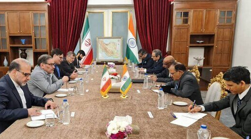 أمين مجلس الأمن القومي الإيراني يستقبل مستشار الأمن القومي الهندي
