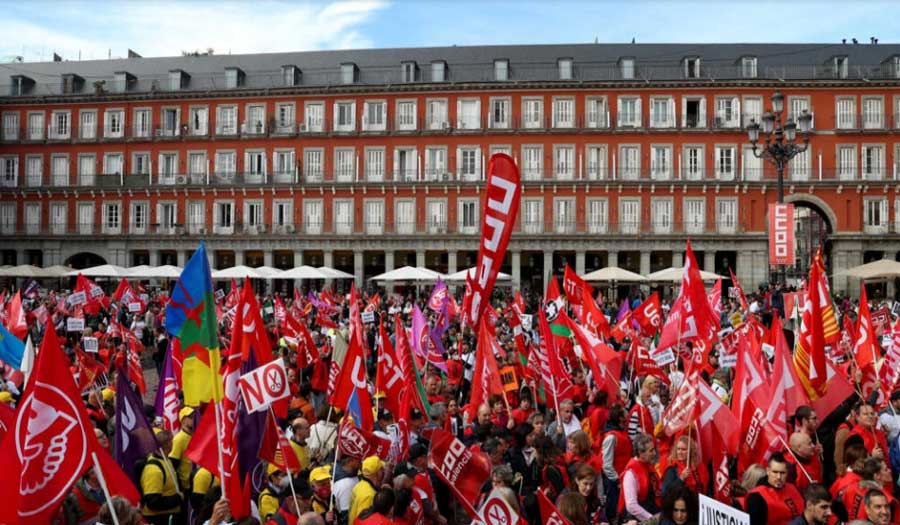 إسبانيا تشهد أكثر من 70 مظاهرة للمطالبة برفع الأجور