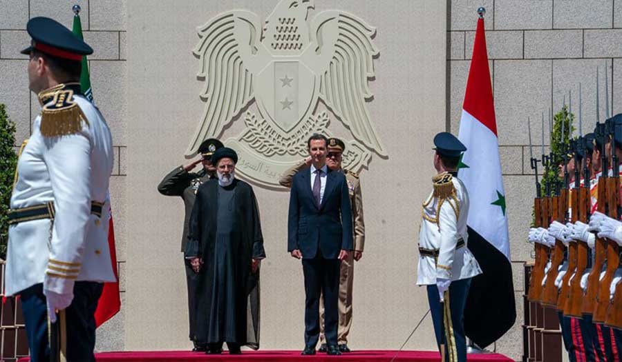 بالصور: الرئيس السوري يستقبل نظيره الإيراني إبراهيم رئيسي في دمشق