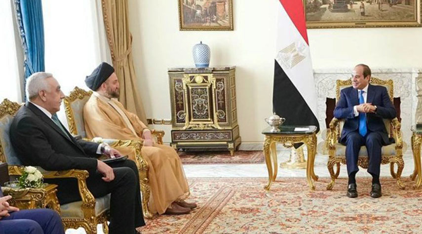الرئيس المصري يستقبل السيد عمار الحكيم في القاهرة