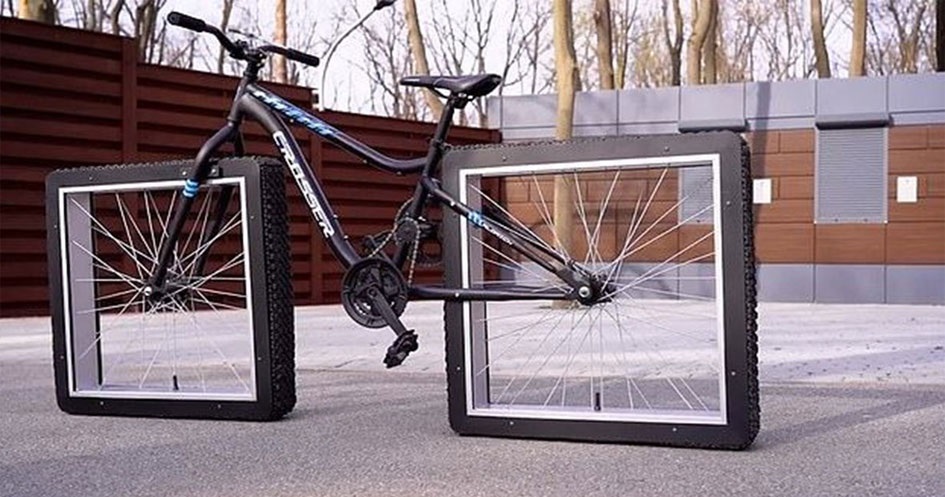 الكشف عن دراجة هوائية بعجلات مربعة!