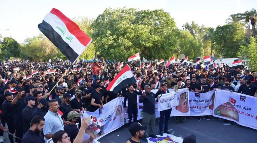 العراق... تظاهرات حاشدة في بغداد نصرة للقرآن الكريم