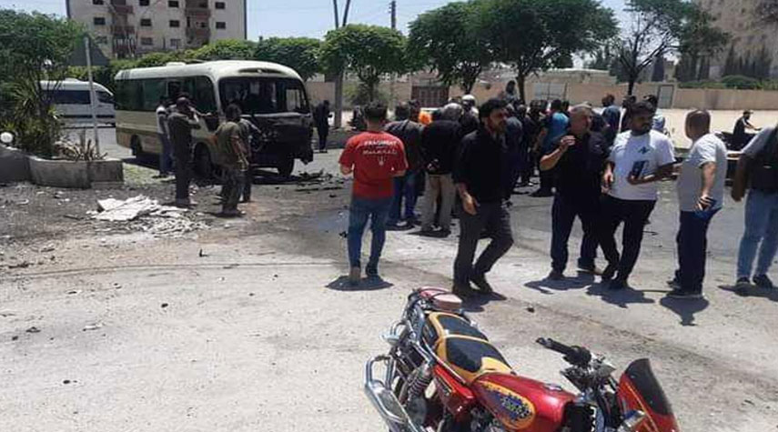 إصابة مدنيين اثنين بتفجير إرهابي في ريف دمشق