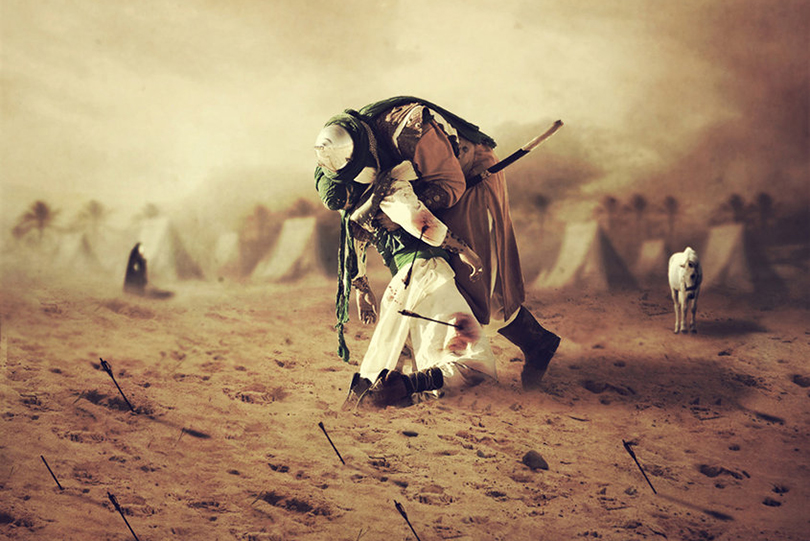 كشف النقاب عن لوحة معركة القاسم بن الحسن (ع)+صورة