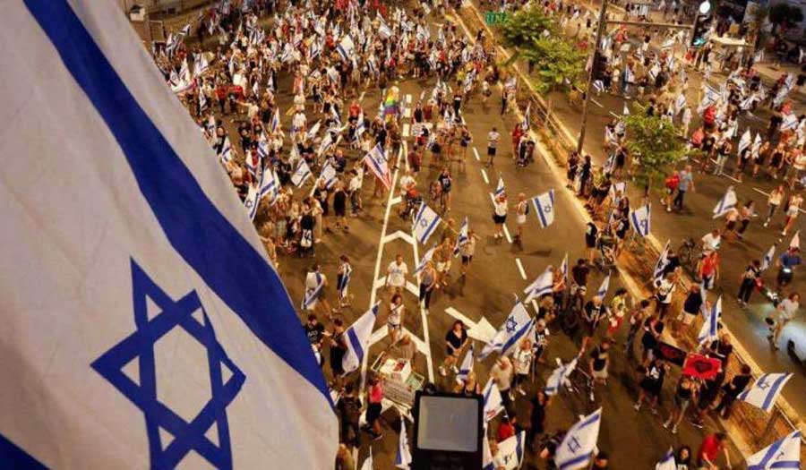 آلاف الإسرائيليين يواصلون الاحتجاجات ضد تعديلات القضاء للأسبوع الـ33