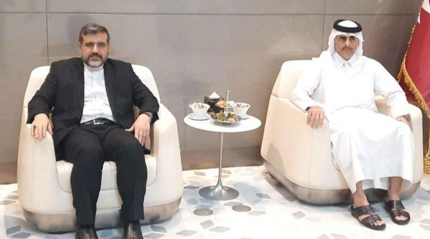 وزير الثقافة والإرشاد الإسلامي يصل الدوحة
