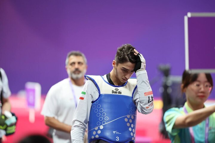 اللاعب الإيراني للتايكواندو يحرز فضية دورة الألعاب الآسيوية