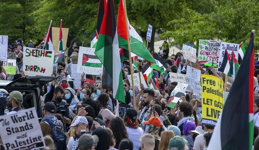 مسيرات في أمريكا تنديدا بجرائم الاحتلال في غزة