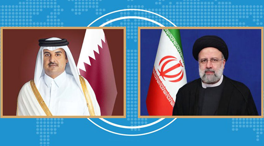 مباحثات هاتفية بين الرئيس الايراني وامير قطر
