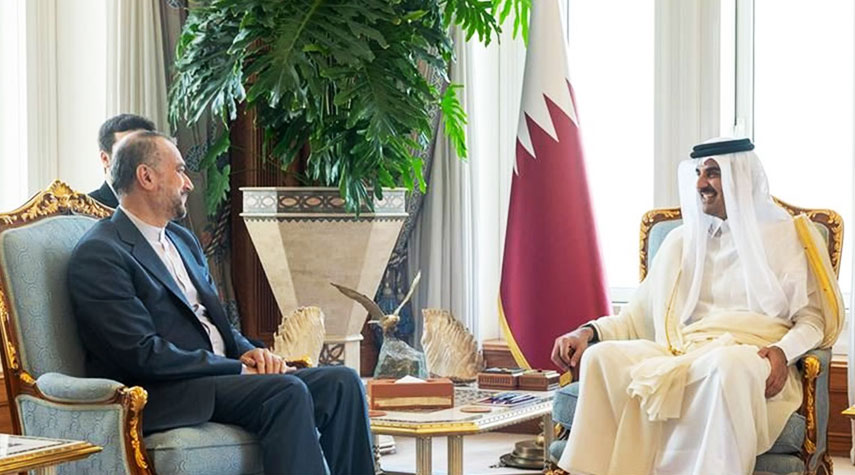 عبداللهيان يجري محادثات مع أمير قطر في الدوحة