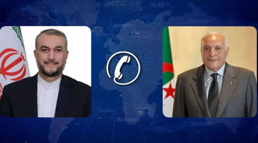 وزيرا خارجية إيران والجزائر يؤكدان ضرورة وقف جرائم الإحتلال في غزة