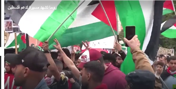 روما تشهد تظاهرة لدعم فلسطين