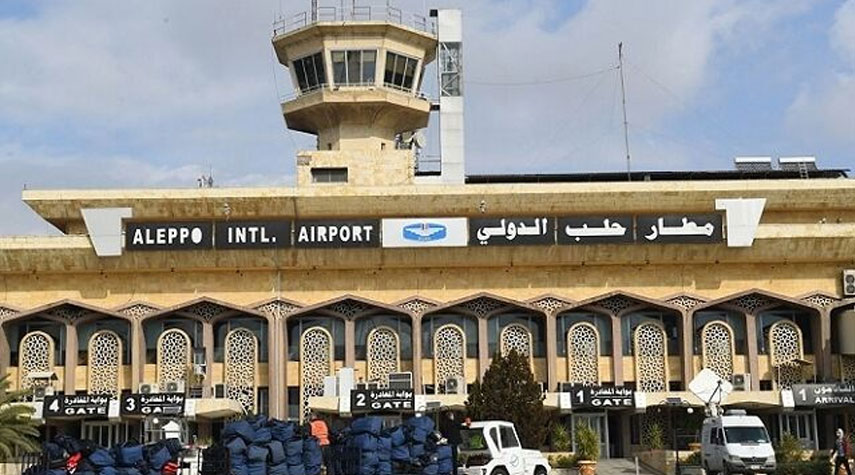 عدوان صهيوني يستهدف مهبط طائرات مطار حلب في سوريا