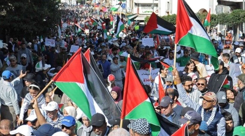 تظاهرات في المغرب وتونس نصرةً لغزة وتنديداً بمجازر الإحتلال