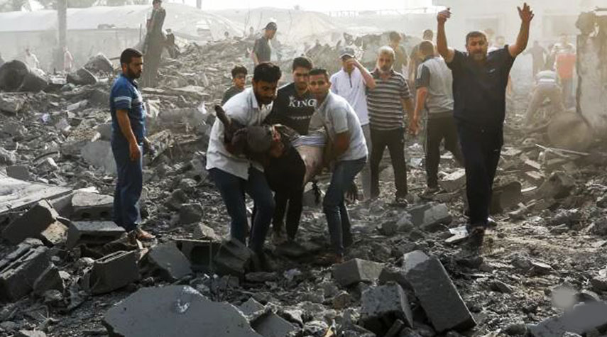 استشهاد 18 فلسطينيا في مخيم النصيرات وسط غزة