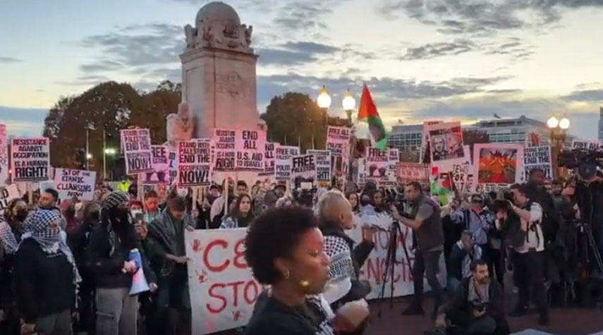 مظاهرات في واشنطن تضامناً مع الشعب الفلسطيني
