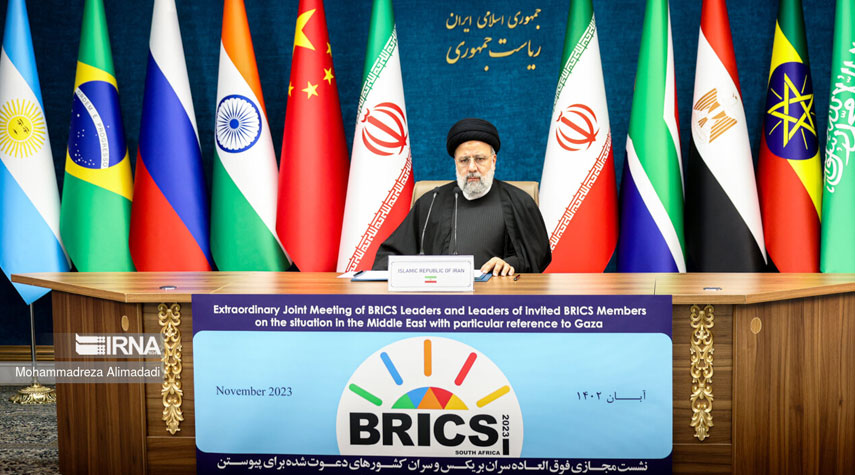 الرئيس الايراني يقدّم اقتراحات الى قادة بريكس لوقف الحرب في غزة