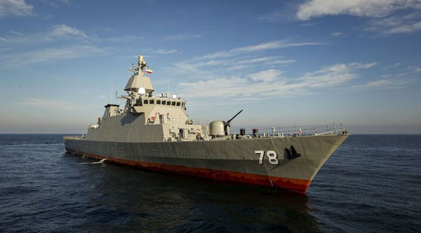 انضمام المدمرة ديلمان إلى الأسطول الشمالي للبحرية الإيرانية