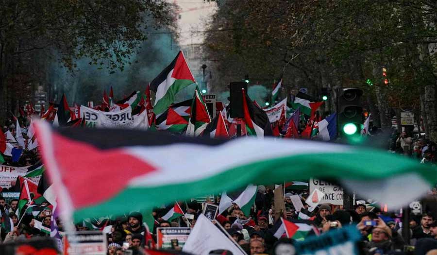 مظاهرات حاشدة دعما لفلسطين في باريس+صور