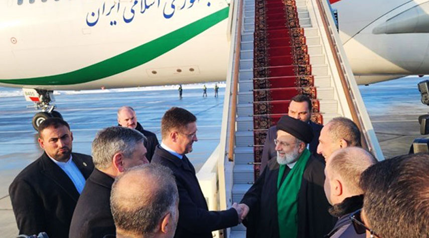 الرئيس الايراني يصل إلى موسكو