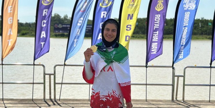 لاعبة تجذيف إيرانية تحصد الذهبية ببطولة آسيا للشباب