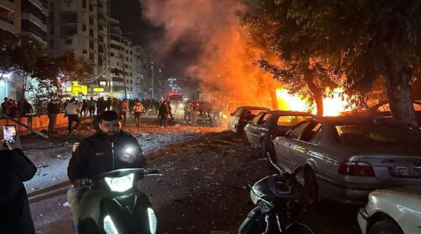 شاهد .. انفجار يهز ضاحية بيروت الجنوبية في لبنان