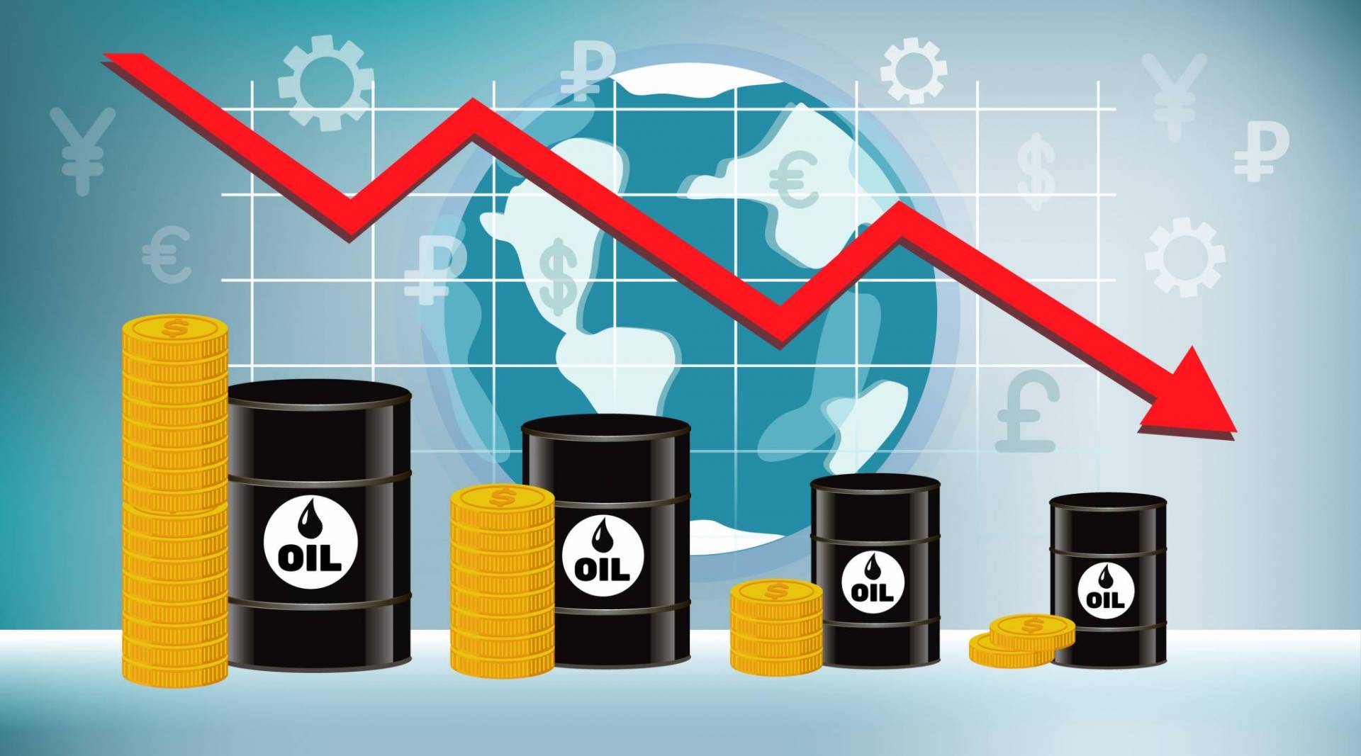 هبوط أسعار النفط العالمية