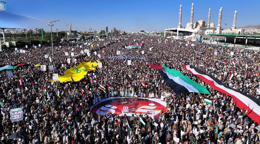 اليمن... تظاهرات حاشدة نصرةً للقضية الفلسطينية