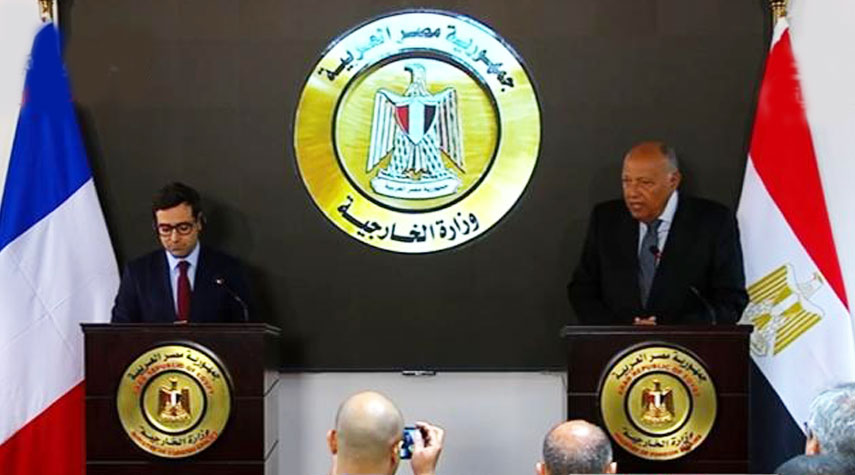 مصر وفرنسا تؤكدان على الوصول الى دولة فلسطينية