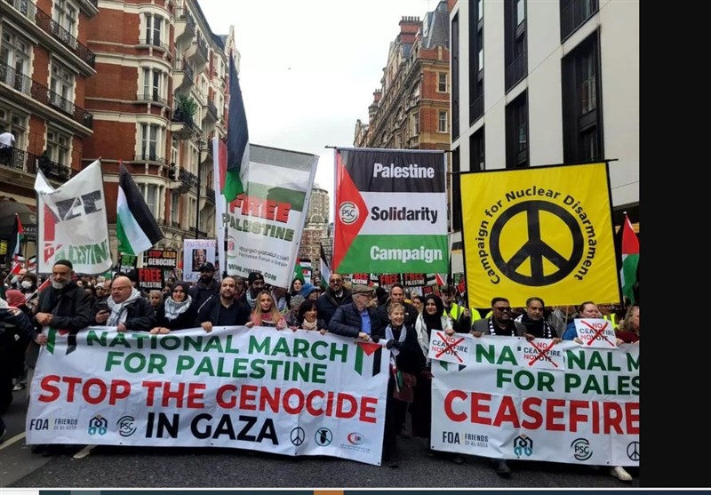 للأسبوع الـ 19.. شوارع لندن تخص بالحشود المناصرة لغزة والرافضة للحرب
