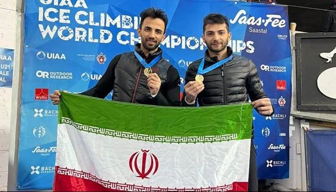 ذهبية وبرونزية لإيران في بطولة العالم لتسلق الجليد