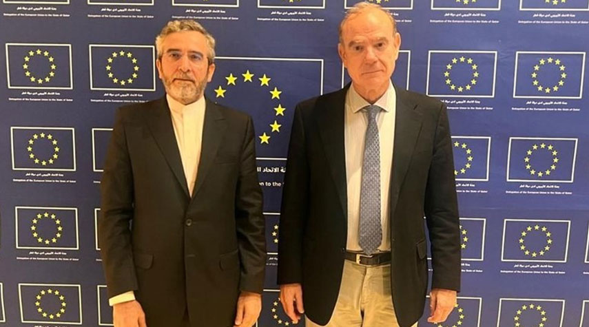 نائب وزير الخارجية الإيراني يلتقي نائب مسؤول السياسة الخارجية لأوروبا في الدوحة
