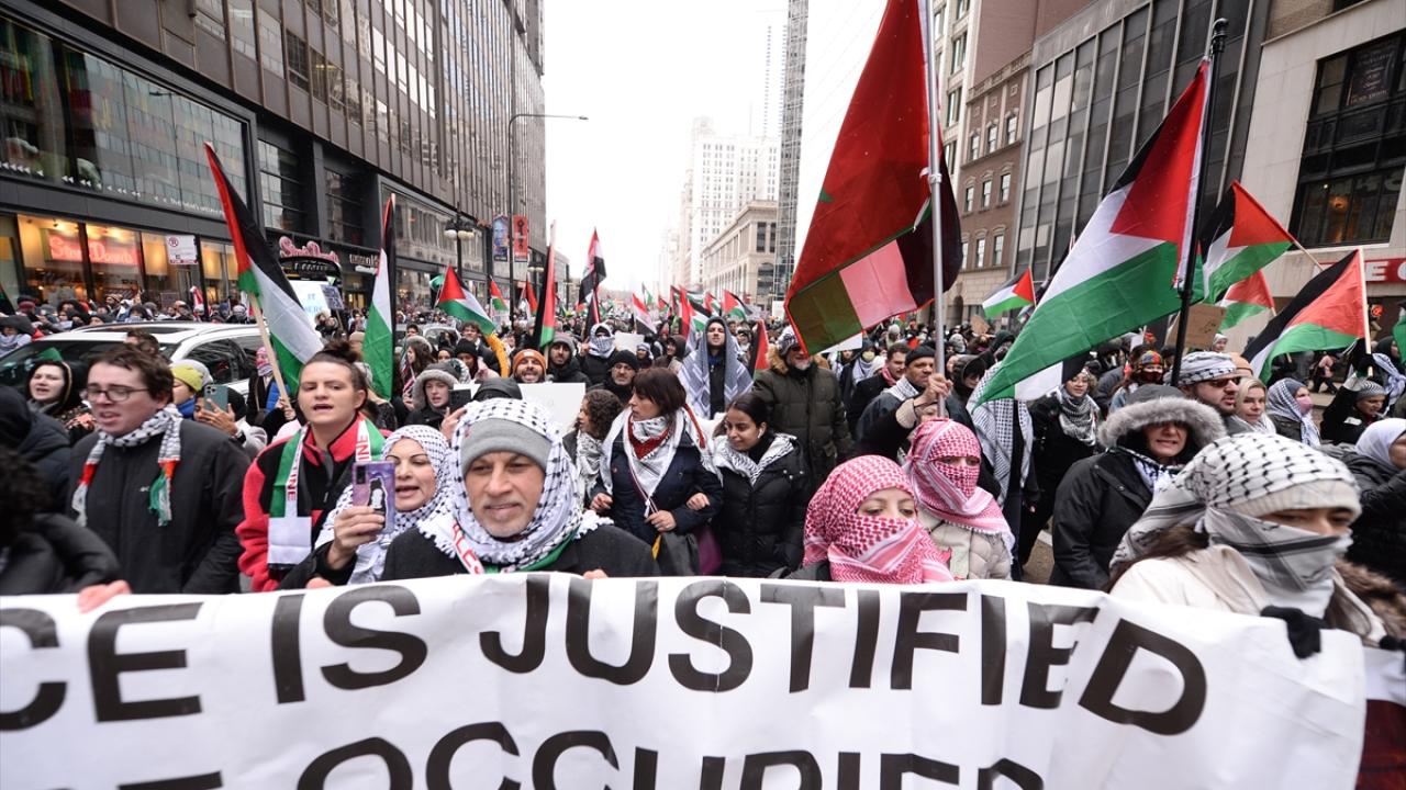 تظاهرات بمدن امريكية للمطالبة بوقف العدوان على غزة