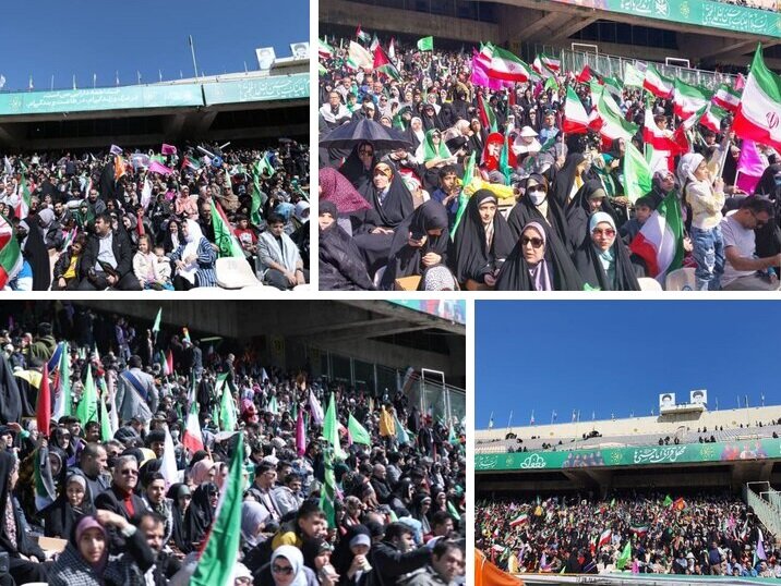 تجمع قرآني كبير في طهران تنديدا بالعدوان الصهيوني على غزة