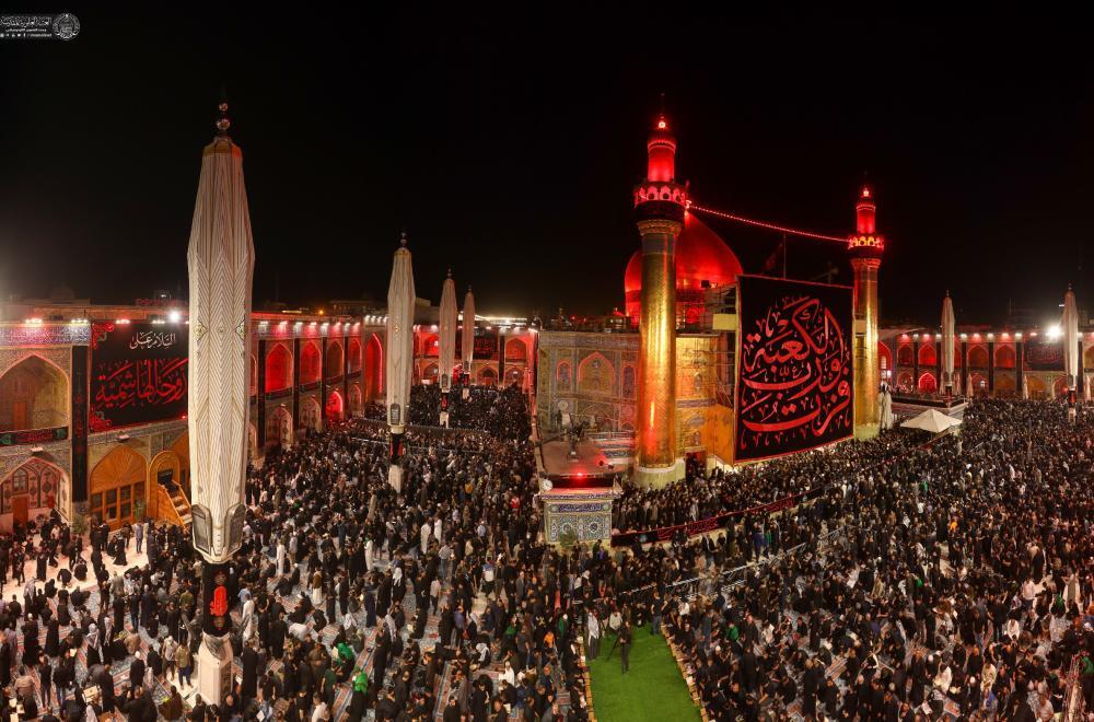 حشود مليونية تتوافد إلى مرقد أمير المؤمنين ليلة شهادته الأليمة + صور